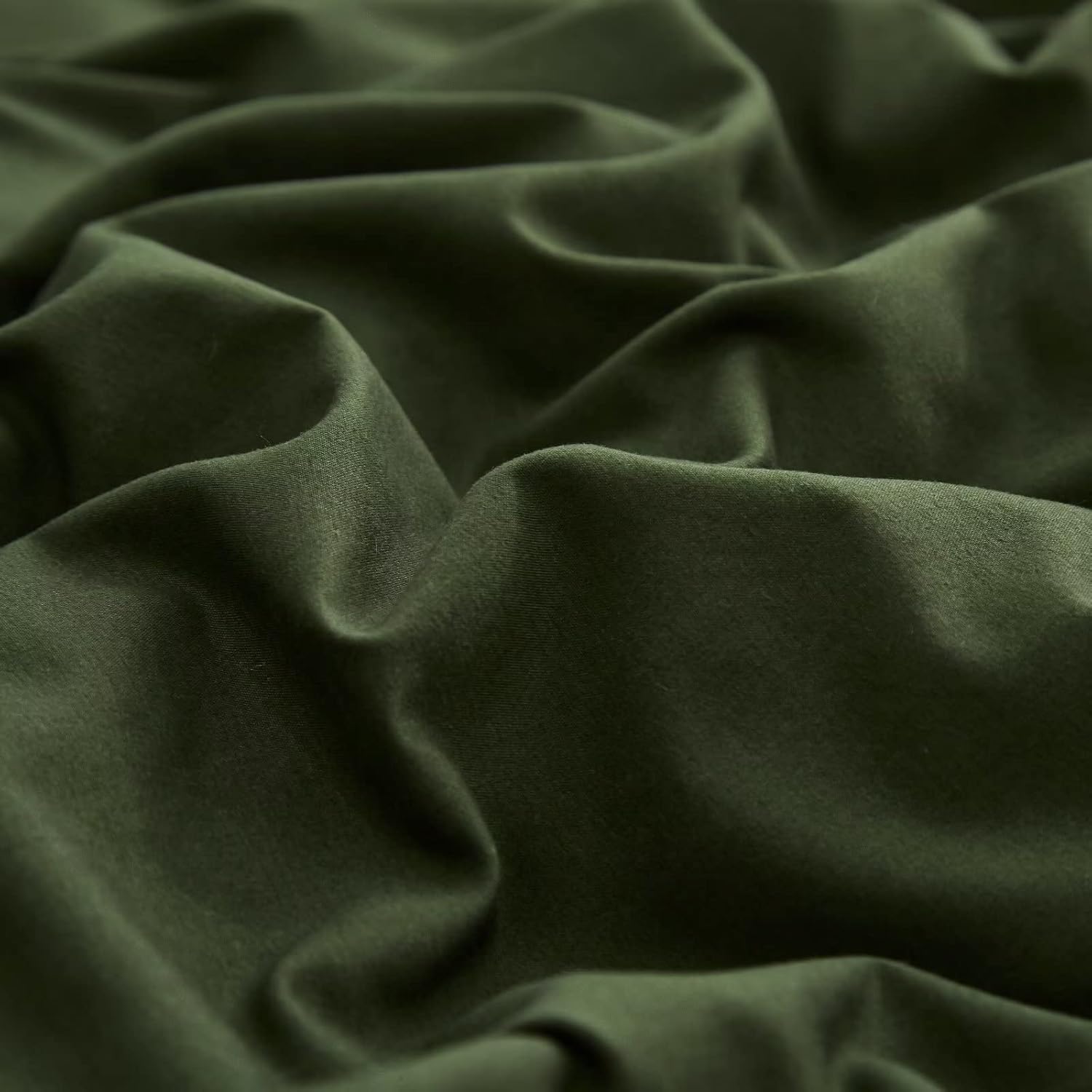 Houseri Juego de edredón, color verde militar (tamaño matrimonial), ropa de cama de 3 piezas con 1 edredón y 2 fundas de almohada, estilo moderno de