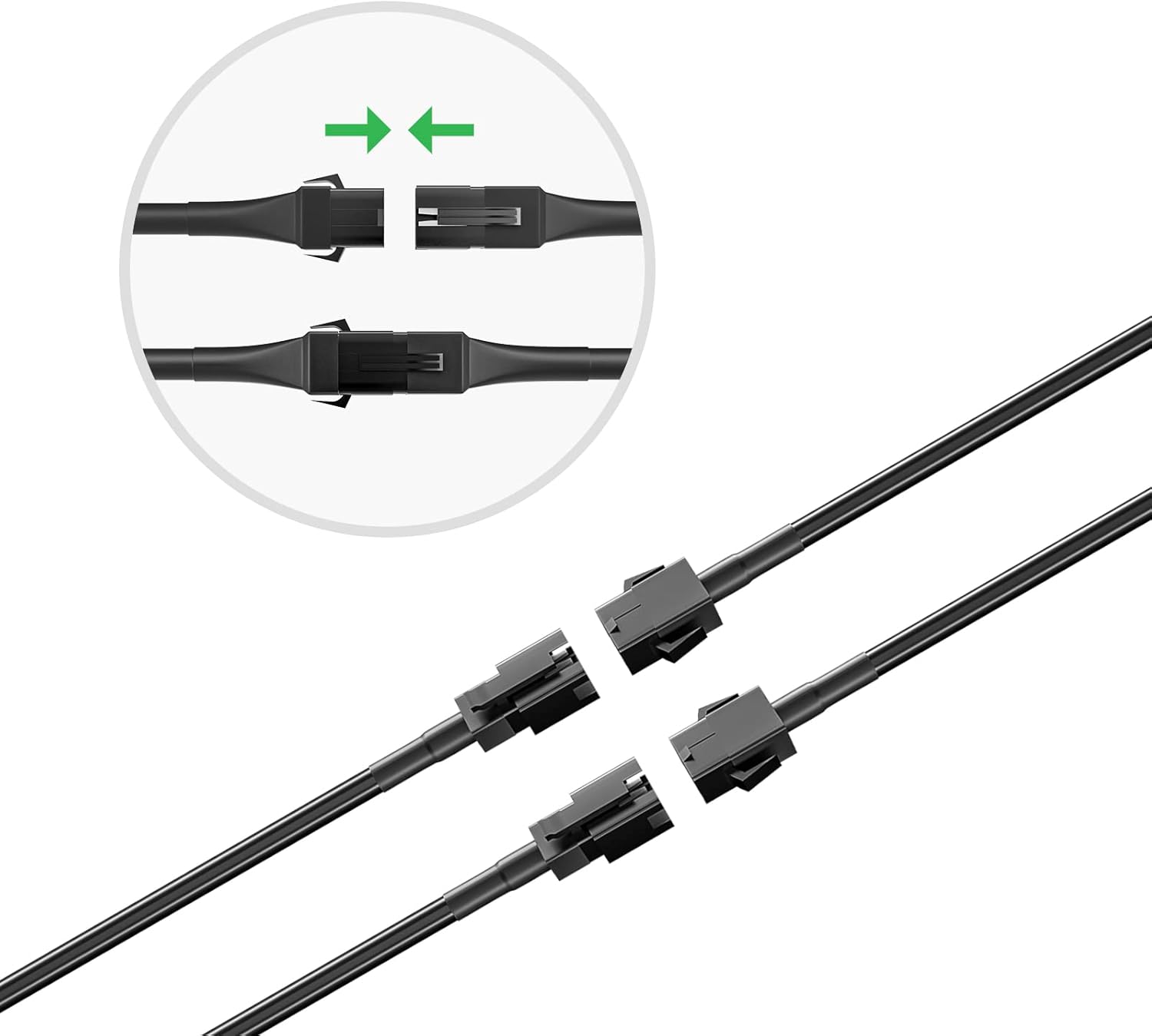 Cable de extensión de luz de roca, 2 unidades, 47 pulgadas, 4 pines, cable de extensión LED con interfaz, cable de extensión de luz LED para