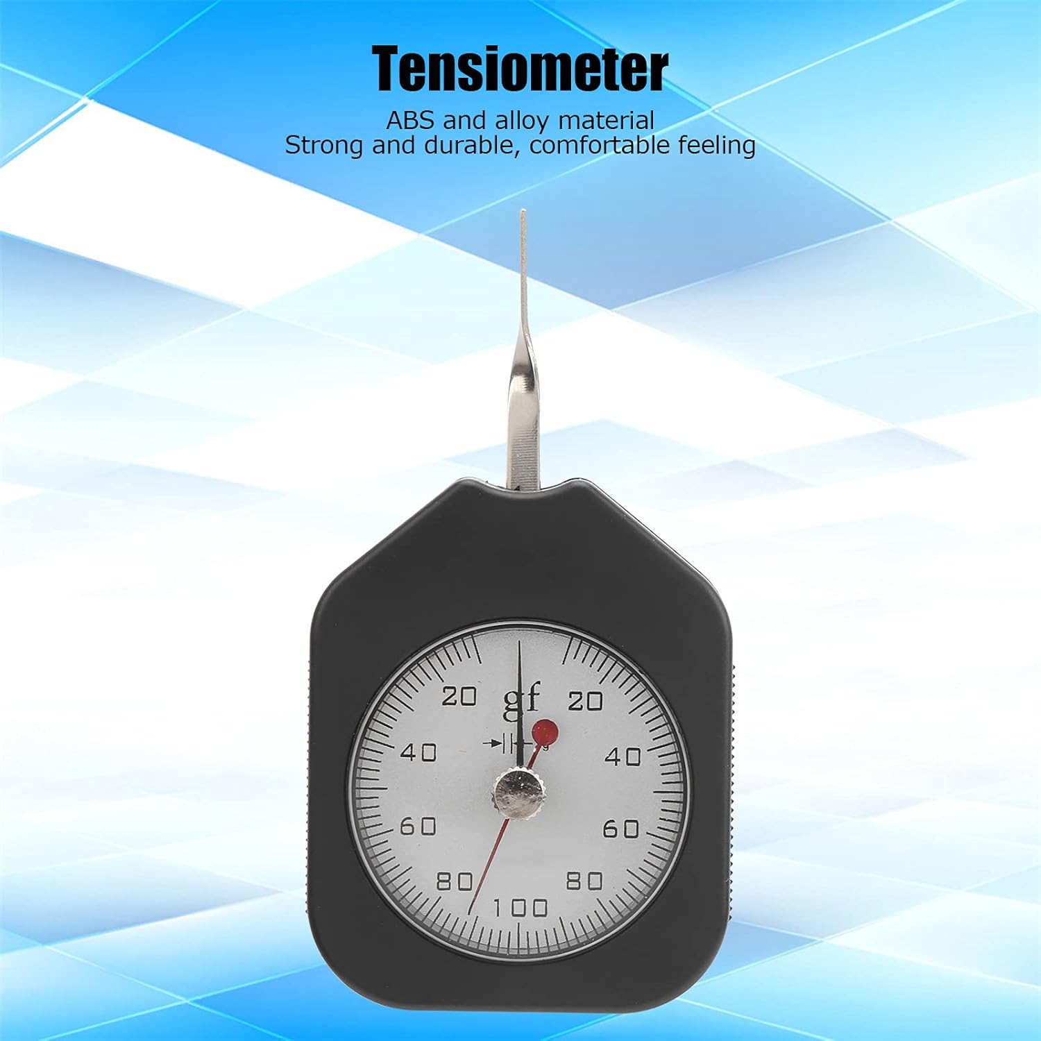 Kadimendium SEG1002 Medidor de tensión de esfera, medidor de fuerza de bolsillo, gramos, doble puntero, medidor de tensión de 3.53oz para