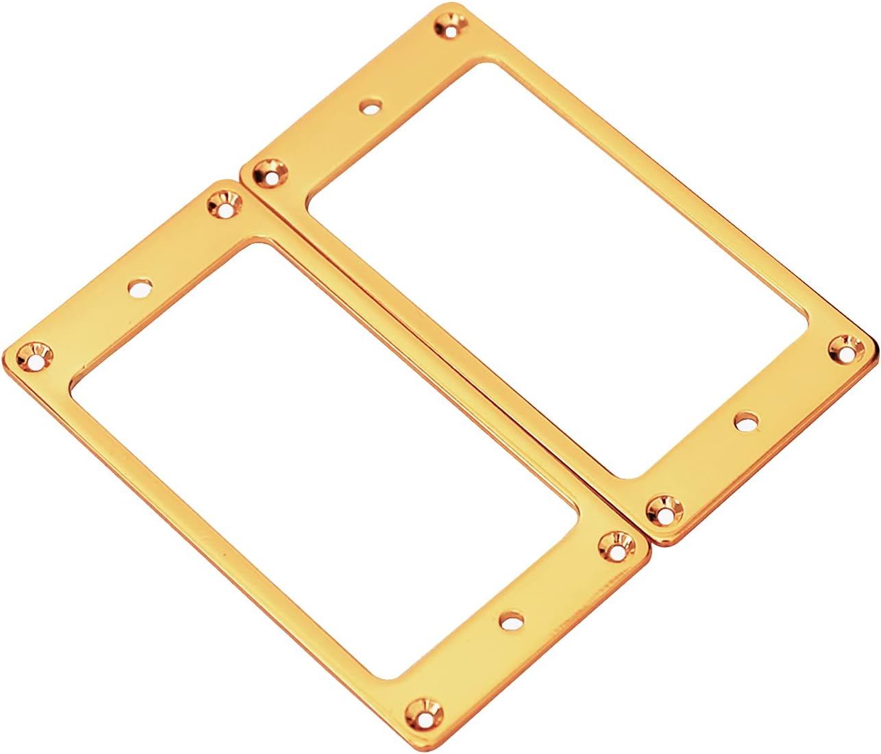 Juego de 2 fundas de metal para anillo de recogida Humbucker, compatible con guitarras eléctricas LP SG (dorado)