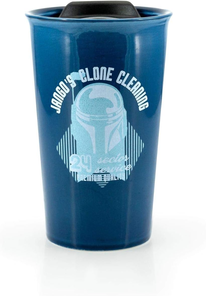 Se7en20 Star Wars Jango Fett Taza de café  Taza coleccionable de Star Wars de estilo retro  Taza de cerámica con capacidad para 12 onzas