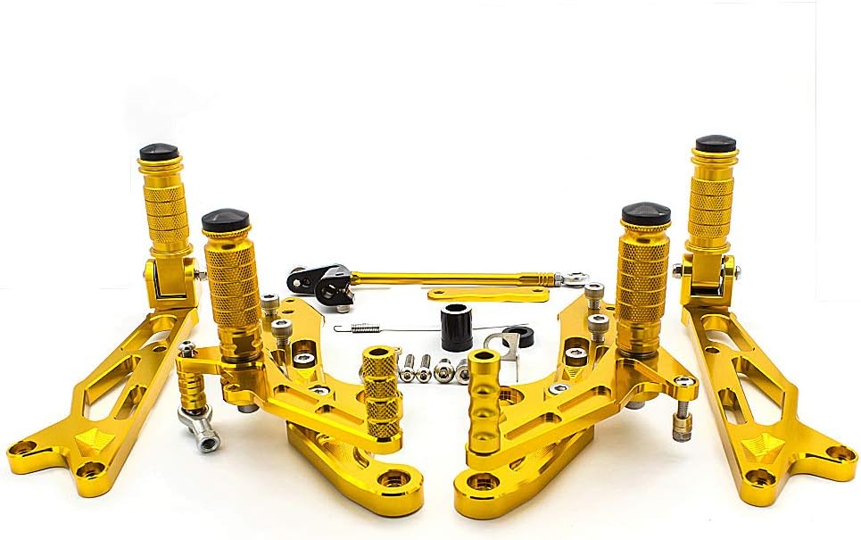FXCNC Juego de clavijas traseras ajustables para motocicleta CNC Billet compatible con Grom MSX125 2017 2018 2019 2020 2021