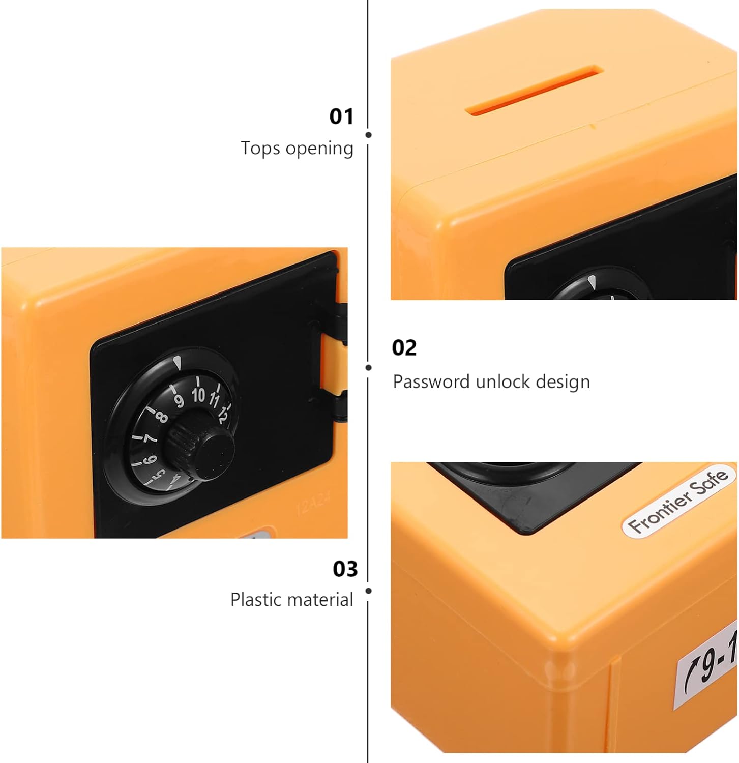 Zerodeko Caja de monedas de efectivo con cerradura de combinación, caja de seguridad pequeña para niños, caja de ahorro de dinero para niños, caja