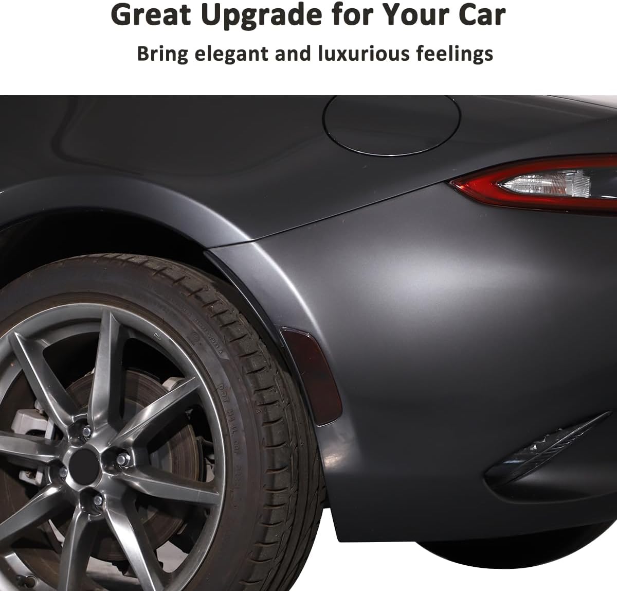JONKOKO Cubierta de marco de lámpara de faros traseros de automóvil para Mazda MX-5 ND 2015-2023 Reflector de parachoques, luces de marcador