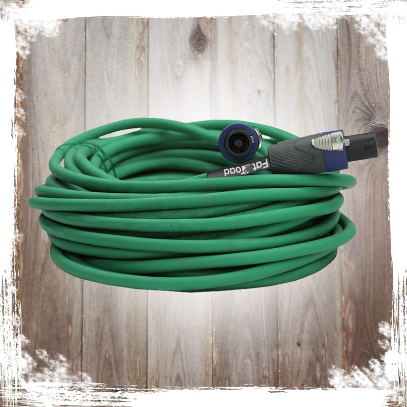 Cables Speakon a Speakon (paquete de 2) Cable PA de audio profesional DJ Pro de 25 pies con conector de bloqueo giratorio  Cable de 12 AWG para