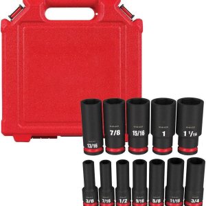 49-66-7011 para Milwaukee Shockwave 12 In Drive SAE 6 Point Impact Duty Socket Set – 12PC 49-66-7011 para Milwaukee Shockwave 12 In Drive SAE 6 Point Impact Duty Socket Set – 12PC