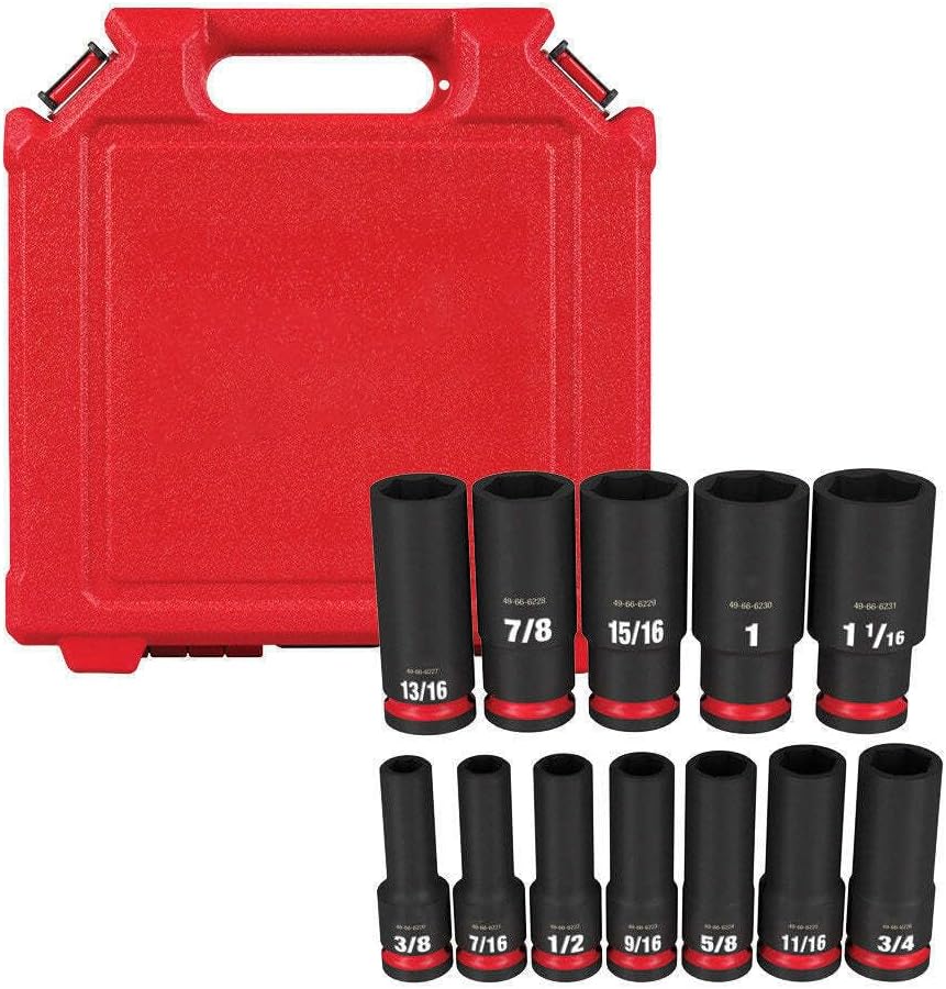 49-66-7011 para Milwaukee Shockwave 12 In Drive SAE 6 Point Impact Duty Socket Set – 12PC