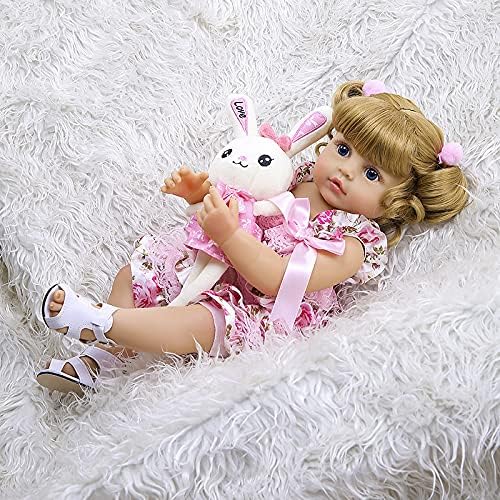 iCradle Muñecas de bebé Reborn lavables de silicona de 22 pulgadas, muñeca Reborn realista hecha a mano de vinilo suave, muñecas de bebé recién