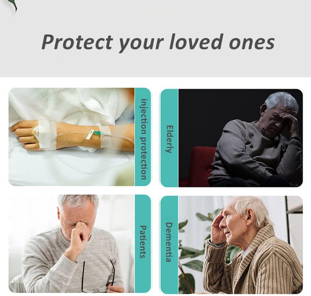 Manoplas de control con malla transpirable, guantes médicos ajustables para manos de hospital, para evitar daños a sí mismos, protector de manos
