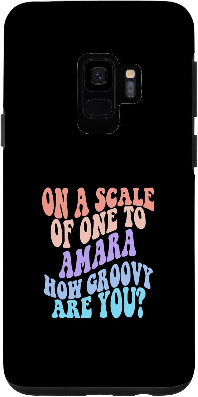 Galaxy S9 AMARA Cute Retro Girls Groovy AMARA Personalized Name Case
