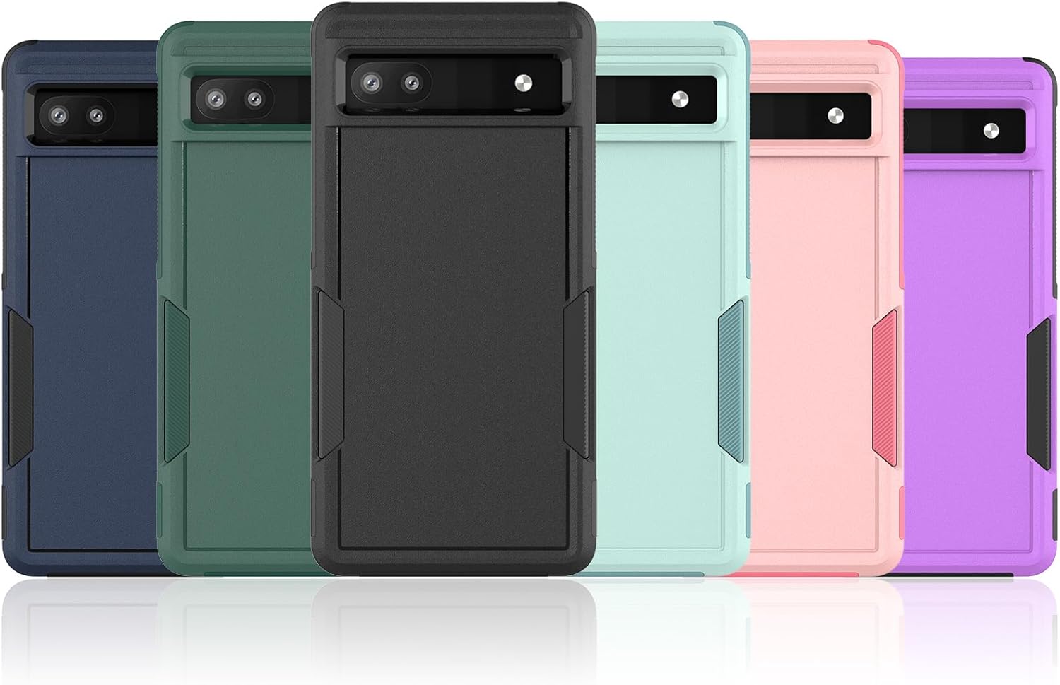 Funda para Google Pixel 6A, funda de teléfono Dual Guard Pixel 6A, carcasa rígida de silicona híbrida a prueba de golpes, funda protectora de cuerpo