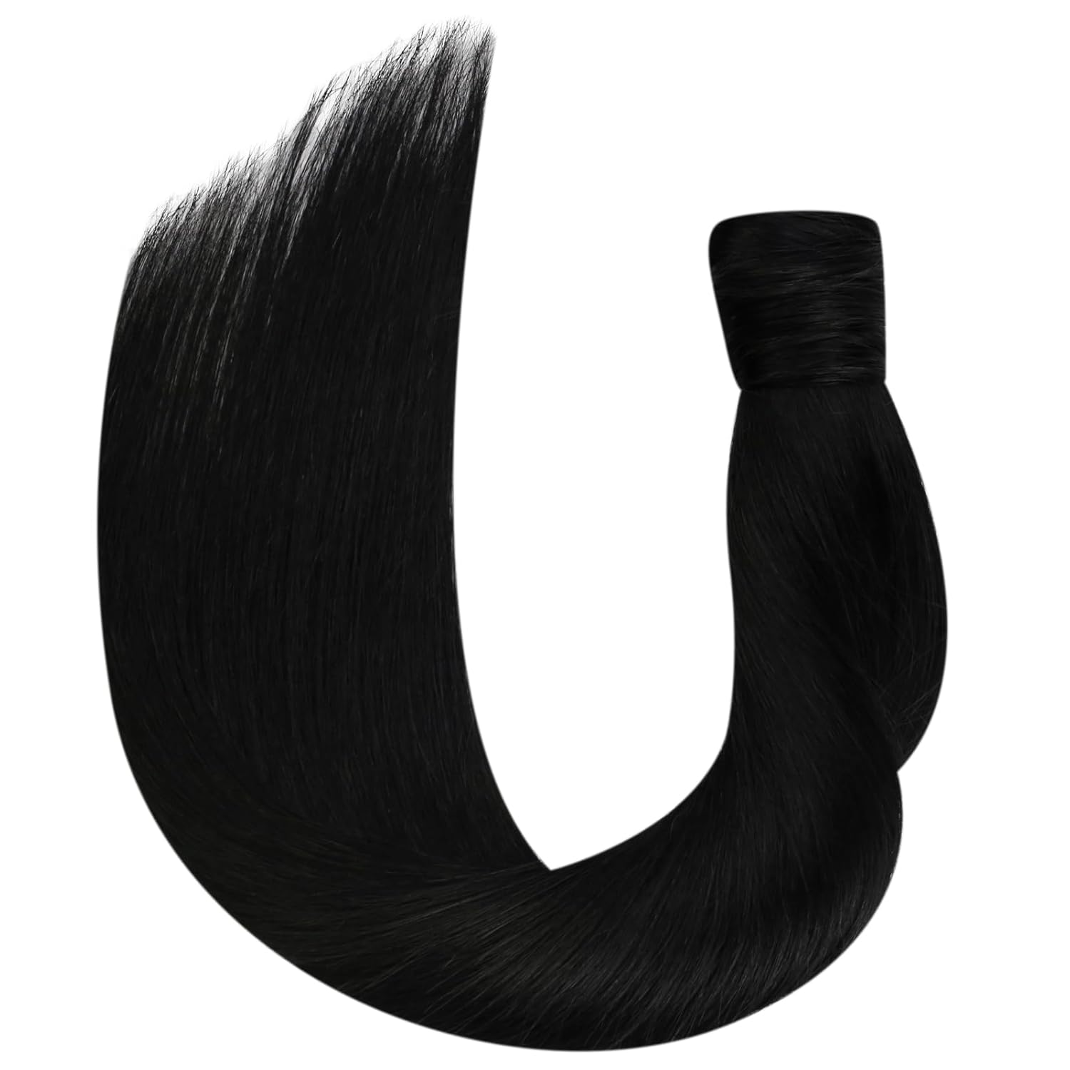 VeSunny – Extensiones de cabello humano remy lacio de 14 a 24 pulgadas, con clip para cola de caballo, juego de extensiones de cabello humano de