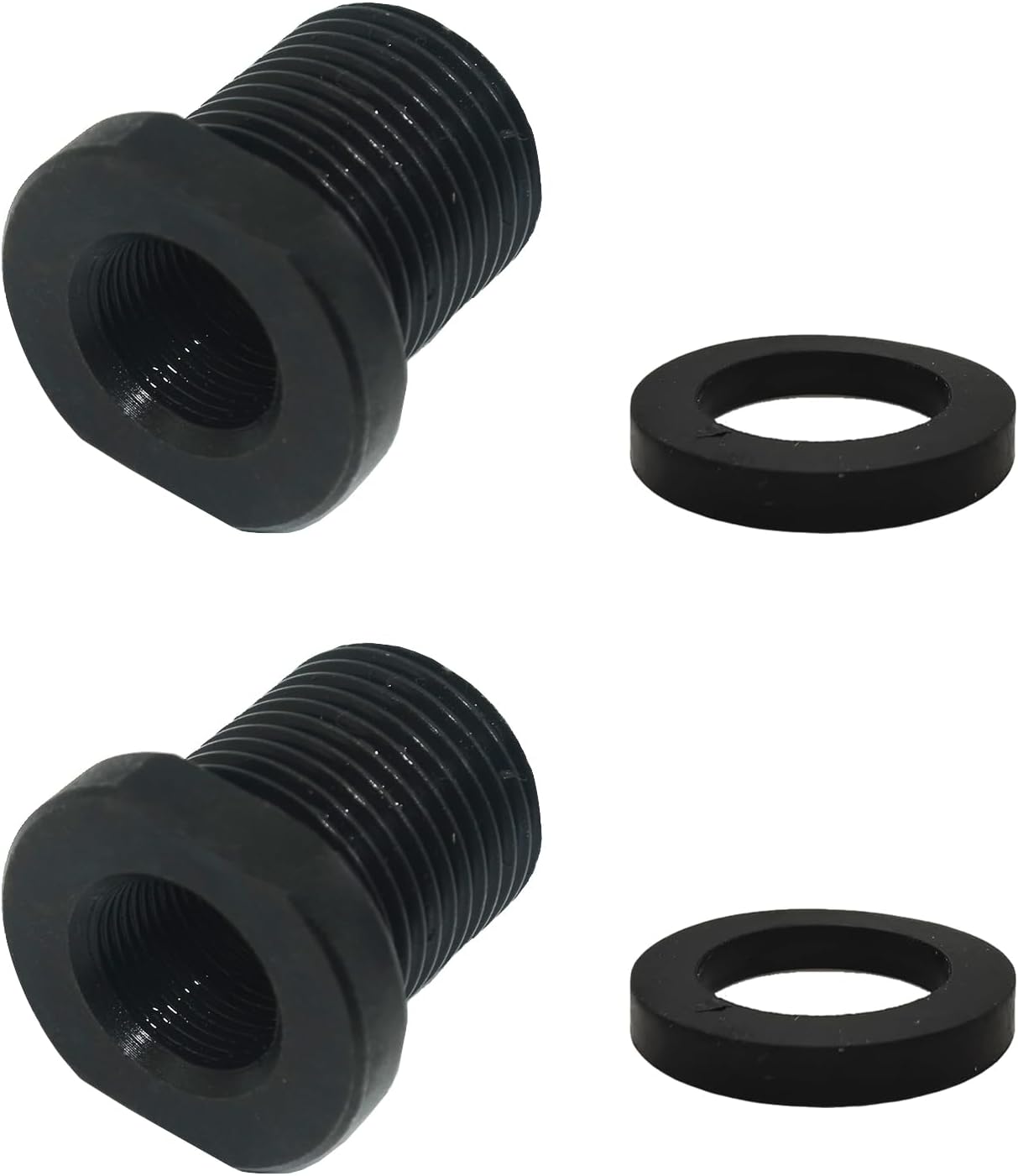 Gugaguga 2 adaptadores de rosca y arandelas, 12 x 28-34 x 16, negro
