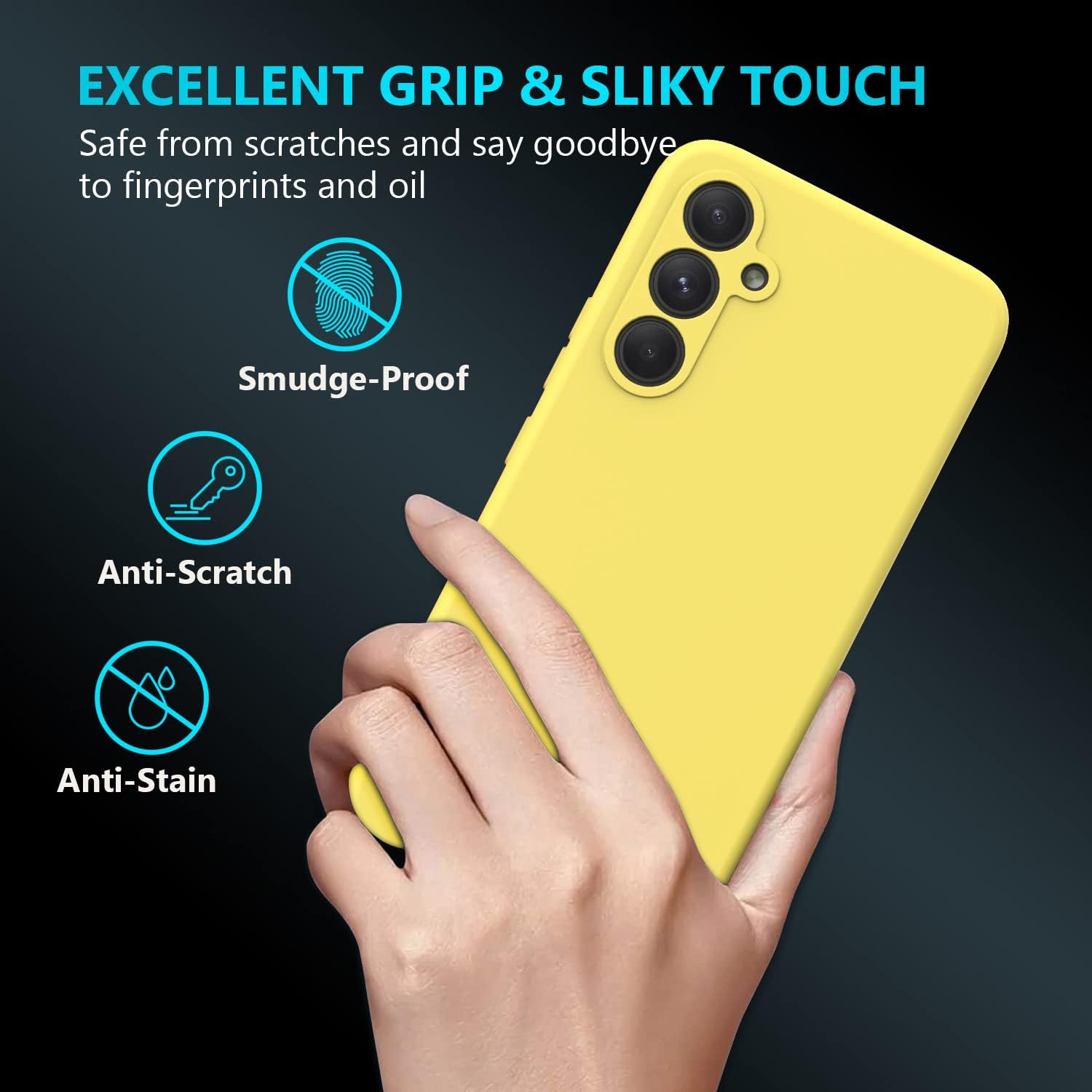 Saruoza Funda compatible con Samsung Galaxy A54 5G, diseñada para Galaxy A54, funda delgada de silicona a prueba de golpes con forro de microfibra