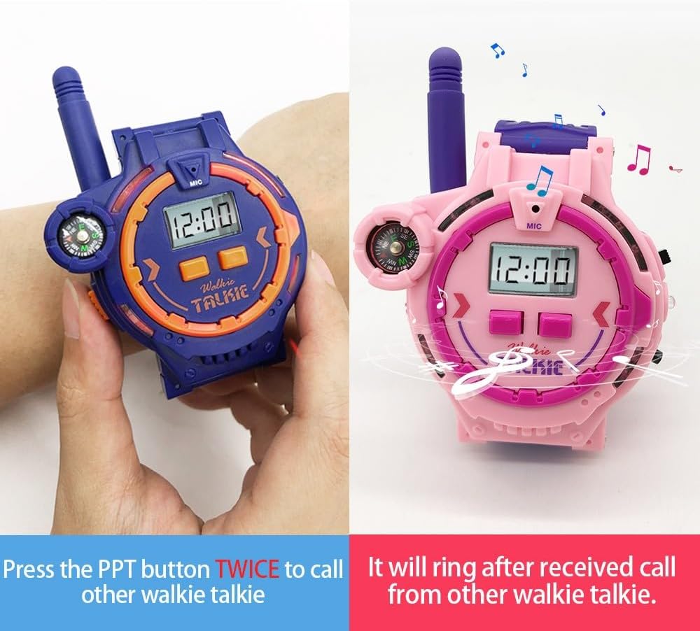 Walkie Talkie recargable para niños, radio bidireccional Walky Talky con linterna, juego para exteriores, interfono, juguete y regalos para niños y