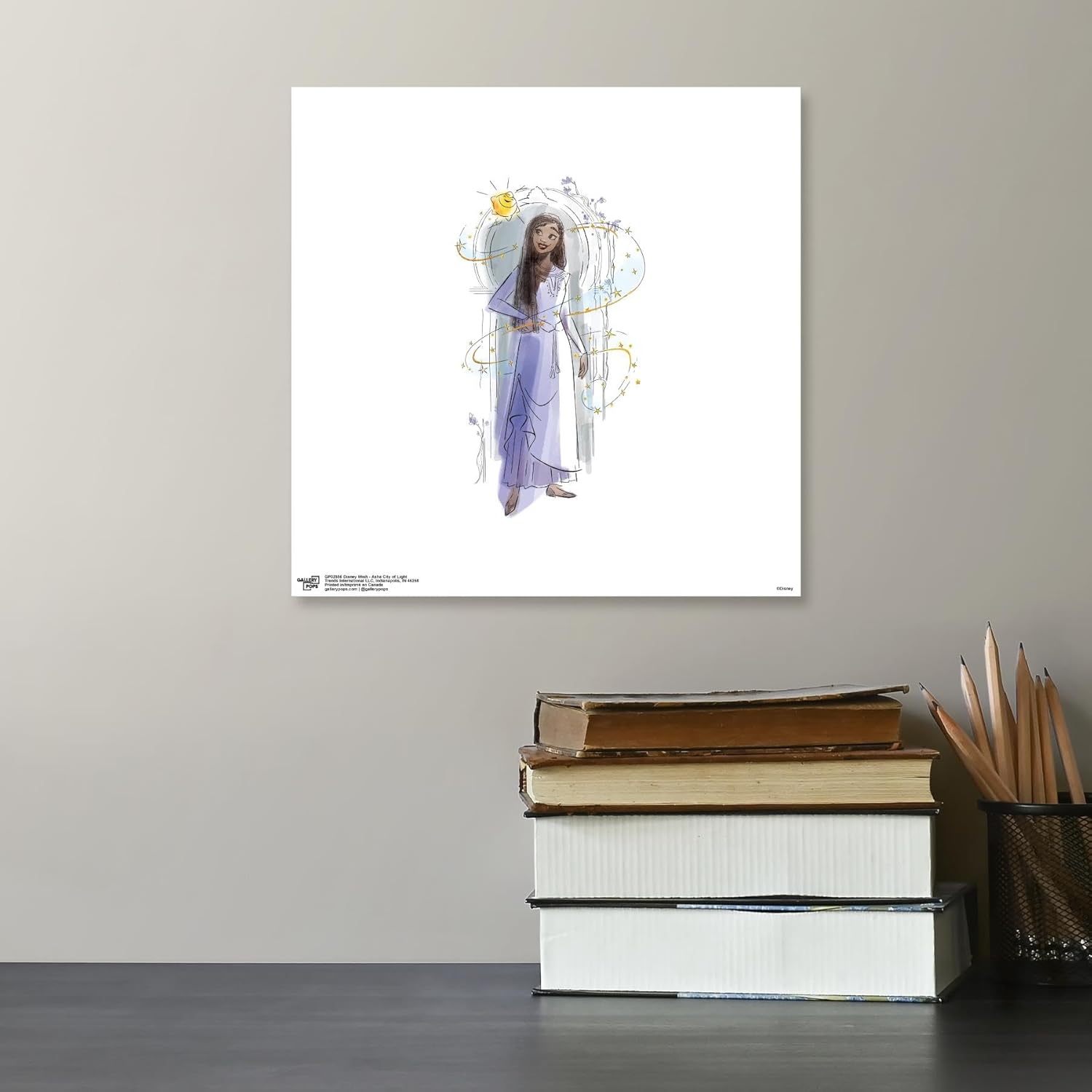 Trends International Gallery Pops Disney Wish – Póster de pared Asha City of Light, 12.00 x 12.00 pulgadas, versión sin marco