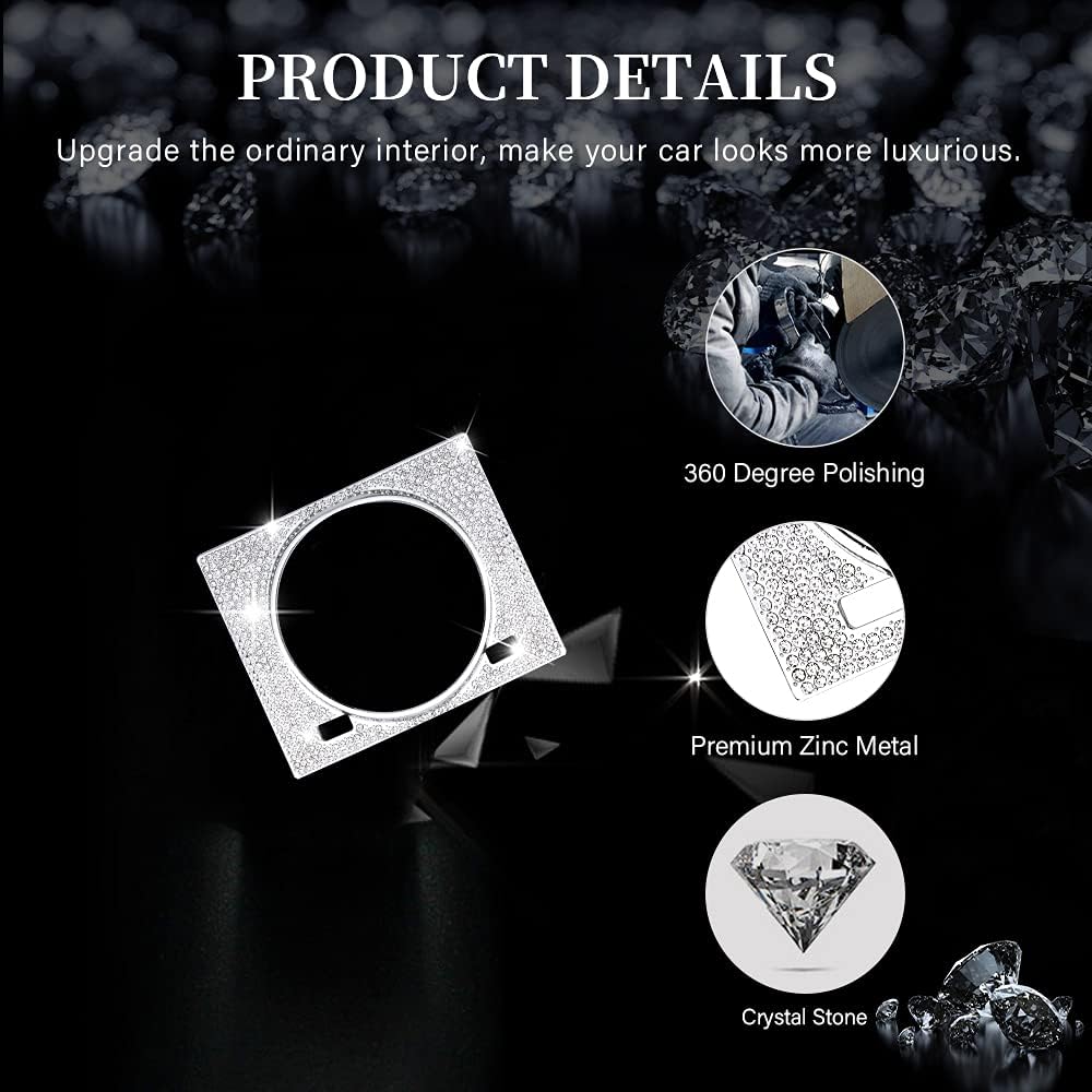 LECART Para Lexus Car Accessories RX 350 450h Hybrid Bling Clock Decor Cover Trim RX Pegatinas Metal Auto Interior Decoraciones para Mujeres Hombres