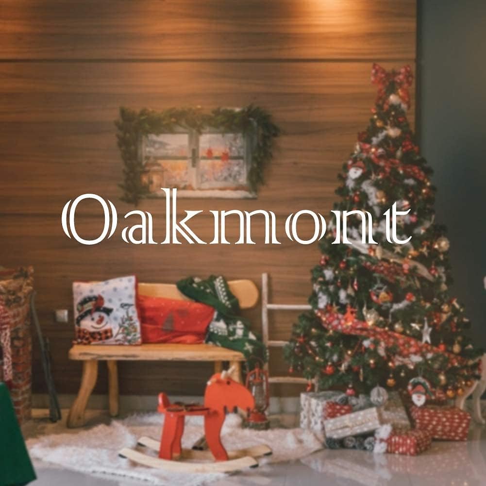 Oakmont – Árbol de Navidad artificial de 7 pies, con ramas de nieve para decoración navideña, con soporte de metal, PVC de alta calidad, 1000 puntas