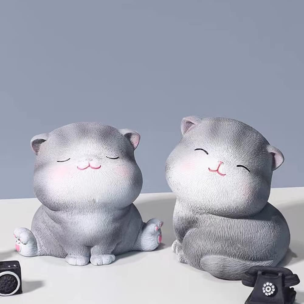 Molde de silicona con forma de gato 3D para pastel de temática animal, 4 piezas para dulces de chocolate, arcilla polimérica, jabón, moldes de