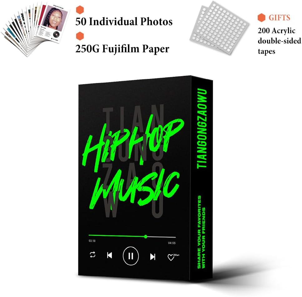 Tiangongzaowu Kit de collage de 50 pósteres de pared de 4 x 6 pulgadas, pósteres de cubierta de álbum, carteles para habitación, carteles de música,