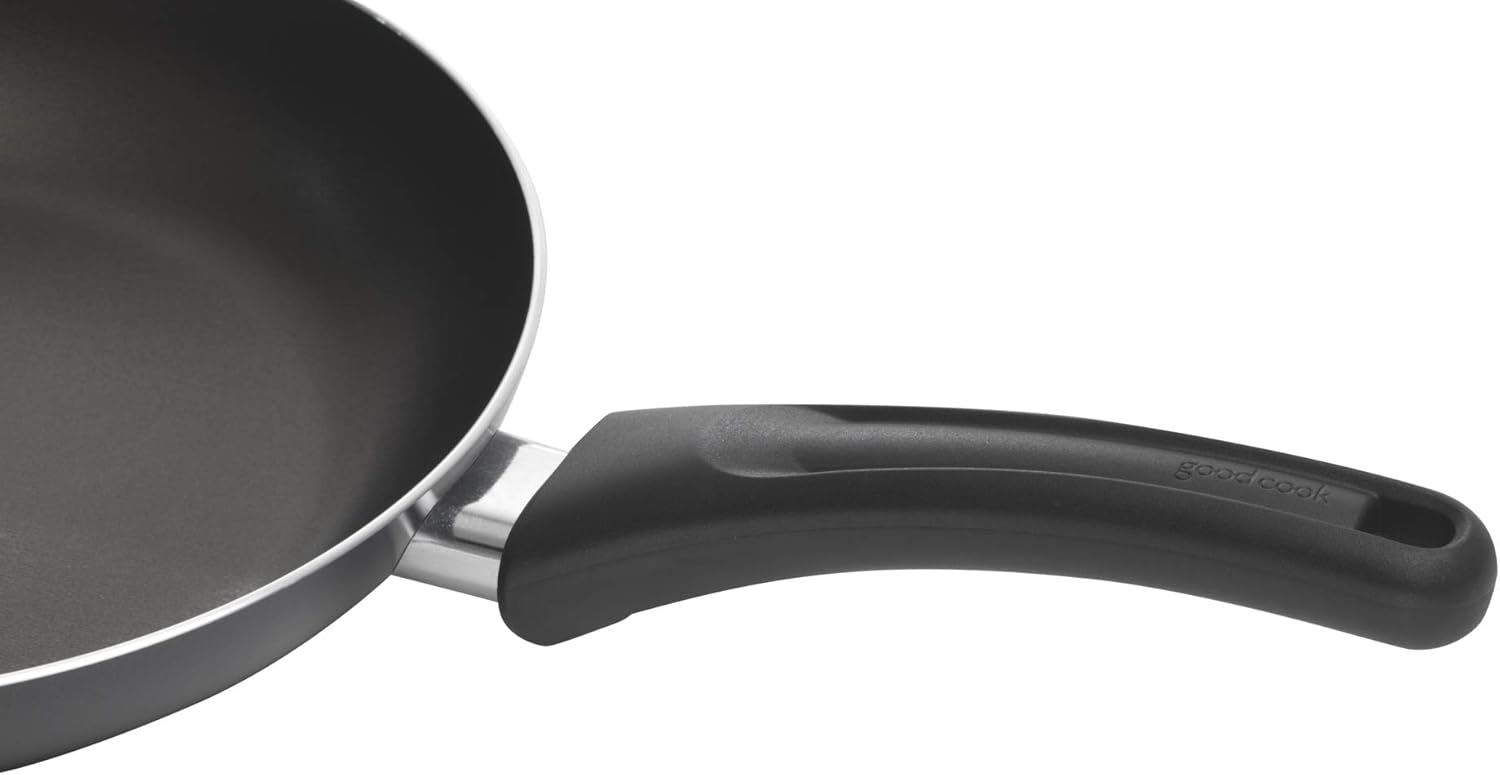 Utensilio de cocina Good Cook con tapa, 11 pulgadas, antiadherente, negro, Cacerola, S, No adhesivo negro