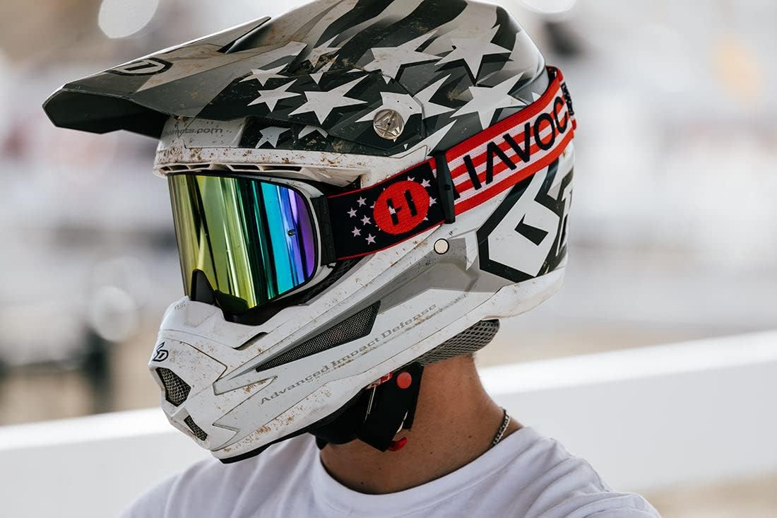 Havoc Racing Gafas magnéticas sin marco, para motocross, motocross, motocross, snowboard, ATV y UTV – Gafas antivaho con bloqueo UV