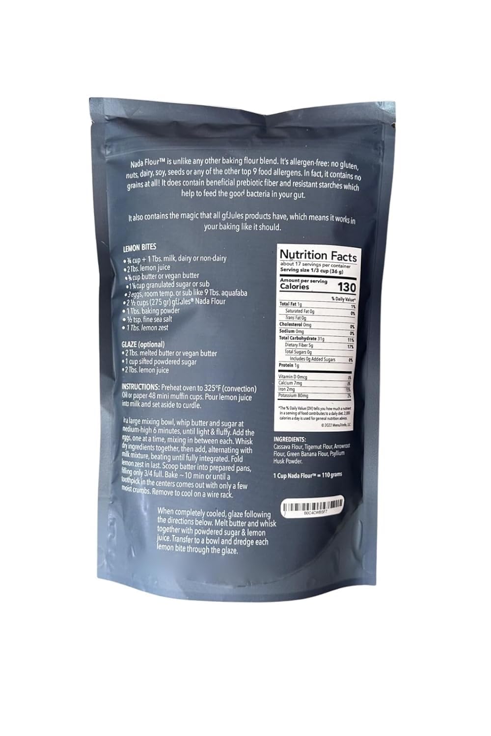 gfJules Harina de Nada sin granos, certificada sin gluten y sin alérgenos, harina para hornear multiusos 11  Sin altramuces, sin sabor o arena