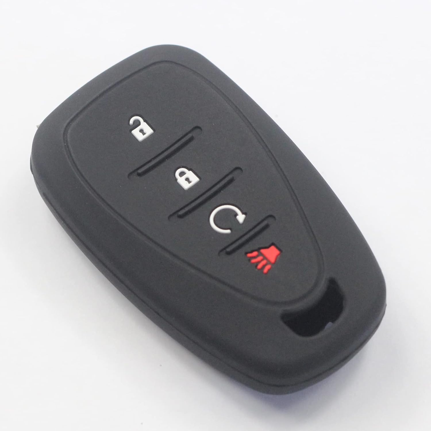 2 fundas de goma de silicona con 4 botones para llavero inteligente, sin llave, compatible con Chevrolet Blazer Bolt Equinox Traverse Trax
