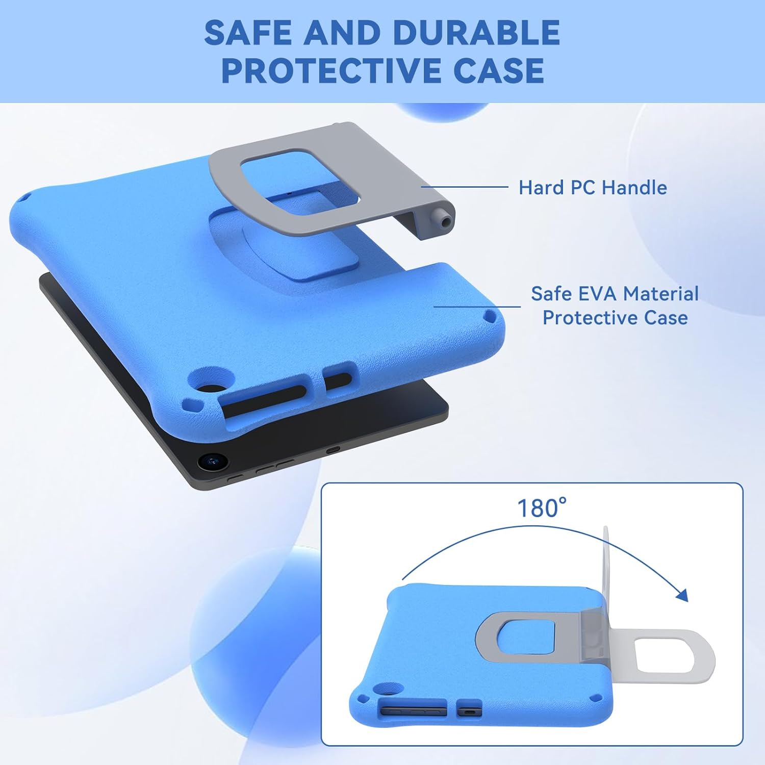 Ubearkk – Funda protectora para tablet Fire Max 11 para niños (versión 2023 de 13 generación), a prueba de golpes, ligera, de espuma EVA, con