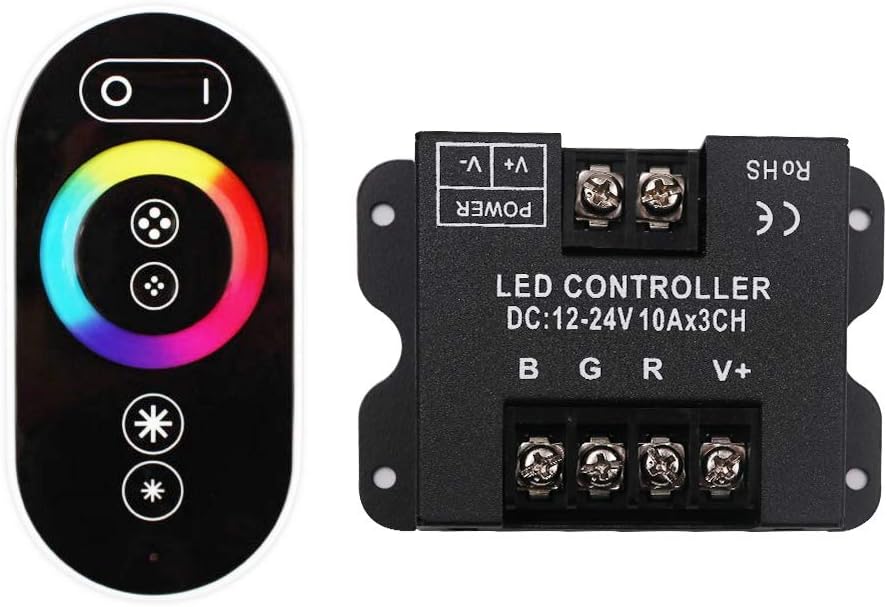 Xunata Tira de luces LED de neón, 12 V RGB 5050 luces de neón con control remoto RF, tira de luz de neón regulable que cambia de color, tira de
