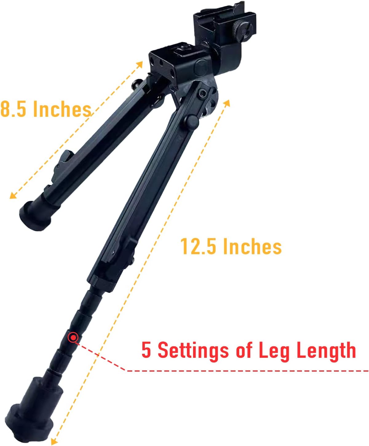 WoStride – Bipod para rifle táctico ajustable de 7 a 9 pulgadas, compatible con Picatinny & Weaver adaptador de liberación rápida para disparos,
