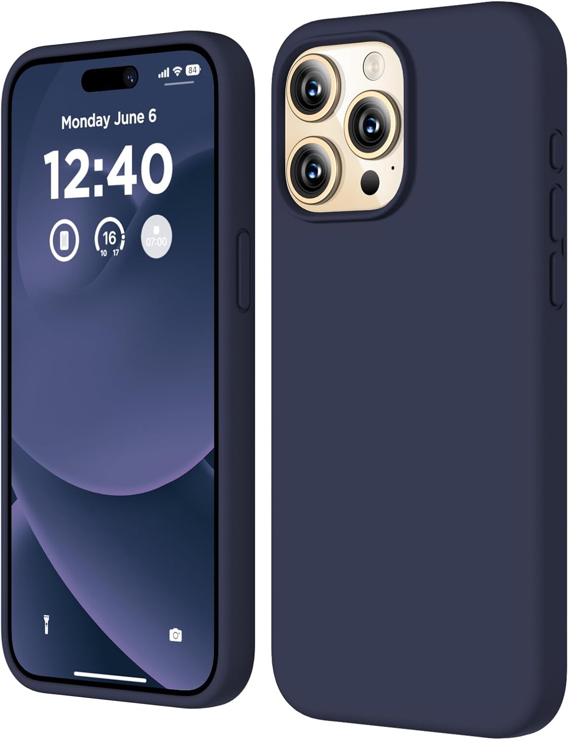 Compatible con iPhone 15 Pro Max, funda de silicona líquida, cuerpo completo, funda protectora a prueba de golpes, delgada funda para teléfono con
