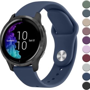 Bandas compatibles con Garmin Venu 2 Plus, Venu Sq, Venu y Vivoactive 3, correa de repuesto deportiva de silicona suave para Garmin Vivomove Sport, Bandas compatibles con Garmin Venu 2 Plus, Venu Sq, Venu y Vivoactive 3, correa de repuesto deportiva de silicona suave para Garmin Vivomove Sport,