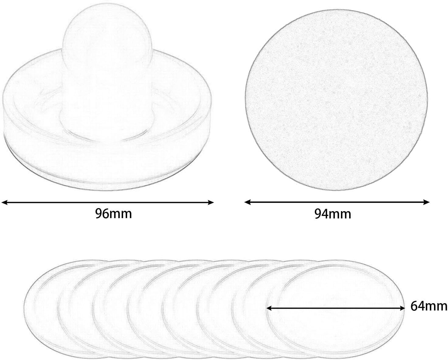 Premium Air Hockey Pushers and Pucks Set for Family Fun
