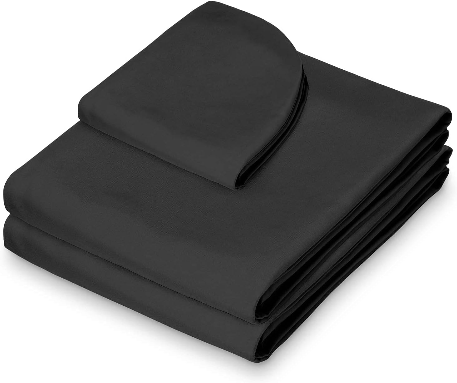 Juego de sábanas de spa para mesa de masaje, 550 hilos, algodón Pima, 3 piezas, juego de sábanas de spa, color negro sólido
