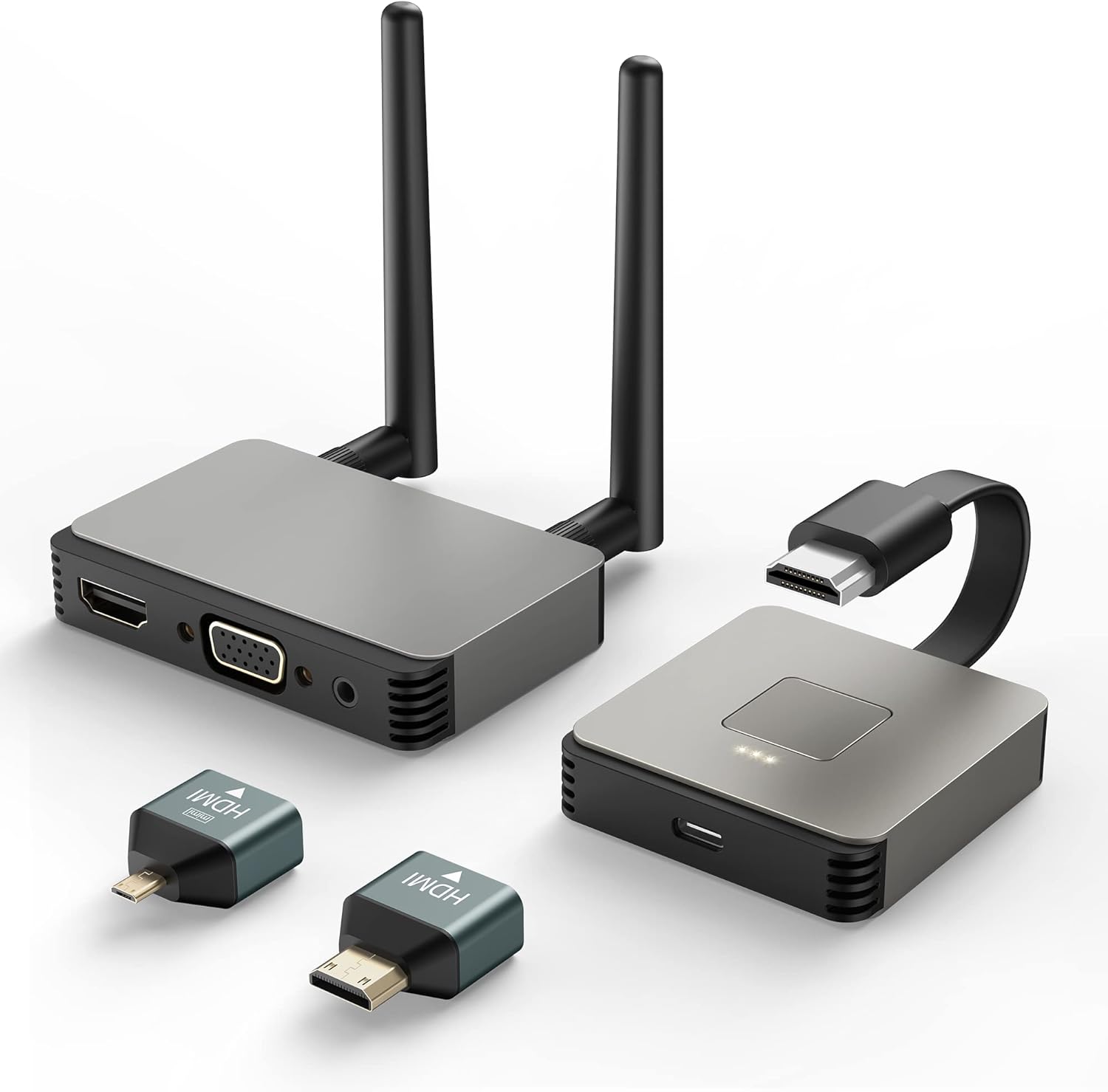 Transmisor y receptor HDMI inalámbrico 4K, extensor HDMI inalámbrico, adaptador HDMI inalámbrico Plug & Play 2.45GHz Transmisión de videoaudio desde