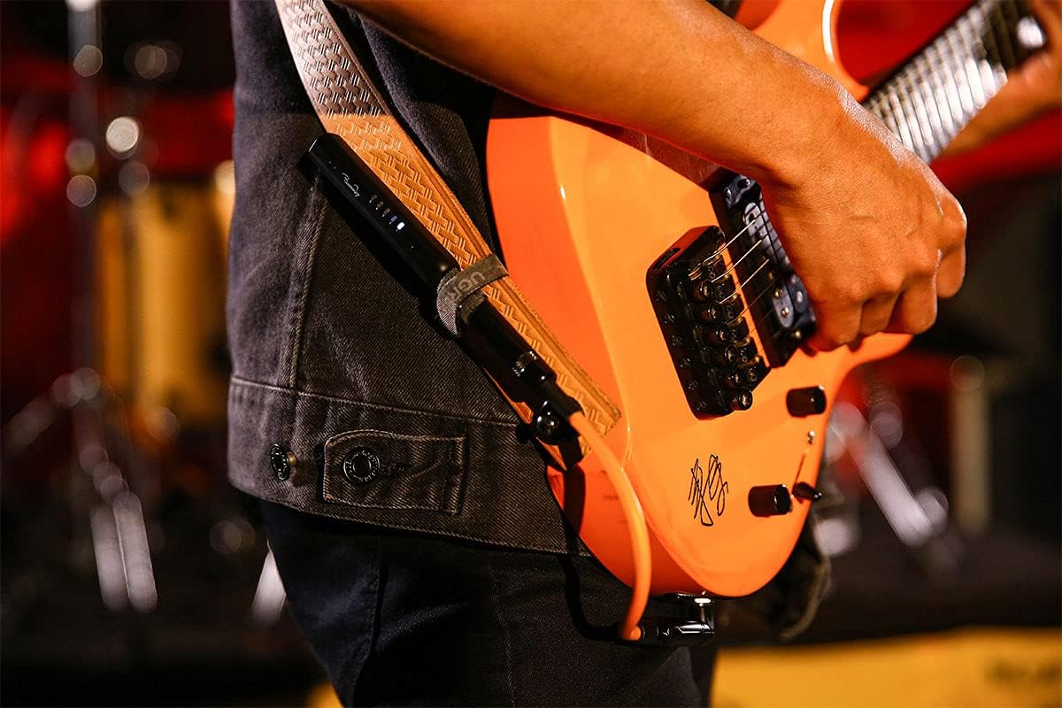 BrianFay Sistema de instrumentos inalámbricos, funda de carga recargable que puede durar 30 horas, receptor transmisor de banda UHF para