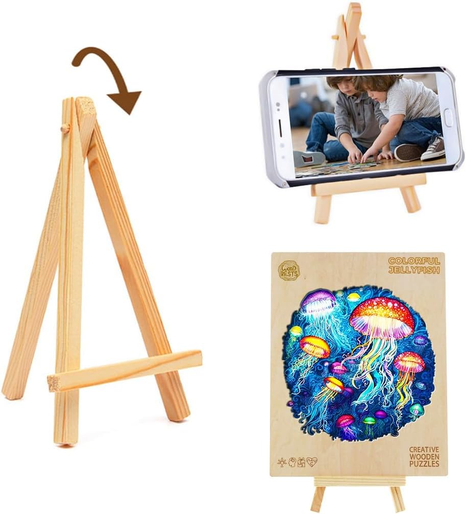 Rompecabezas de madera con forma de medusa, 280 piezas de 12.5 x 12.3 pulgadas, respetuoso con el medio ambiente, con forma de animal, regalo con