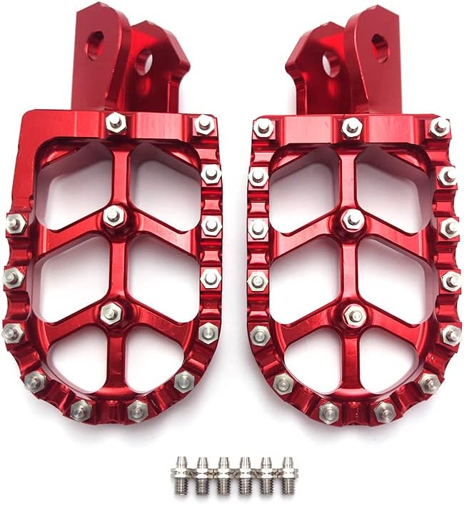 Estriberas de motocicleta para SurRon, soporte CNC para accesorios SurRon, Light Bee SurRon CRF150F CRF230F (rojo)