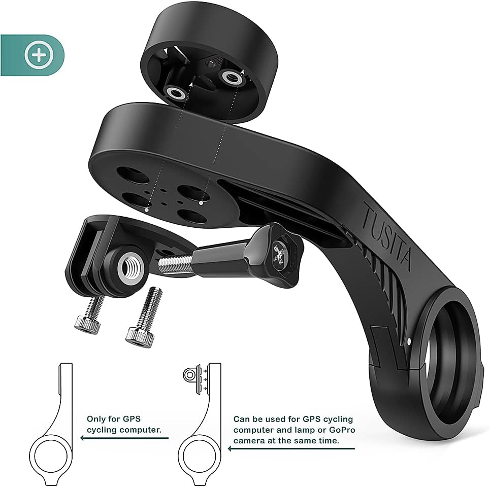 TUSITA Montaje frontal con adaptador de luz compatible con Wahoo Bike GPS