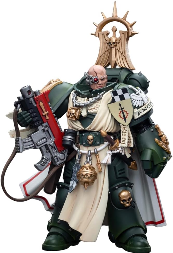 HiPlay JoyToy Warhammer 40K Figura coleccionable Dark Angels Master con puño de poder, figuras de acción a escala 118 JT7691 (JT7691)