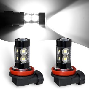 dawfall Pack-2 Car H11 LED High Power Fog Lamp, 10SMD 50W 6000K CREE Chip Super Bright Waterproof Anti-fog Front Lighting Bulb, Alloy Lamp Body dawfall Pack-2 Car H11 LED High Power Fog Lamp, 10SMD 50W 6000K CREE Chip Super Bright Waterproof Anti-fog Front Lighting Bulb, Alloy Lamp Body