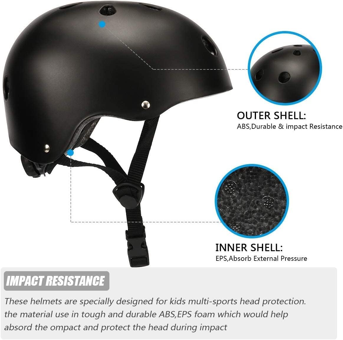 Casco de bicicleta para niños, monopatín, forro extraíble, ventilación ajustable de deportes extremos, casco protector de seguridad para niños y