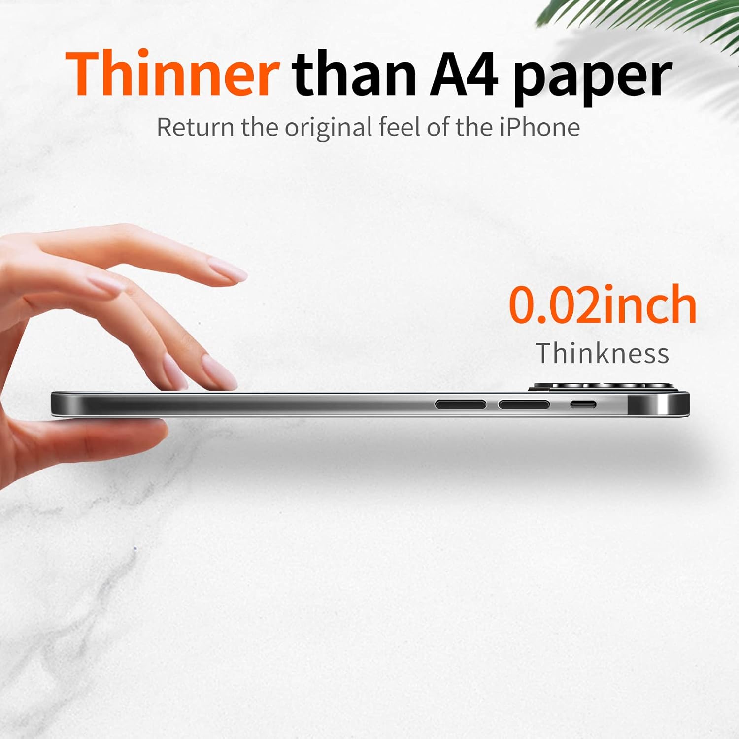 Purluct Funda delgada para iPhone 15 Pro Max, con acabado transparente (no amarillea), funda ultra protectora con protección de cámara de 6.7