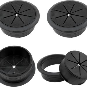 Lovelysp – Ojales flexibles de escritorio de 2-38 pulgadas, ojales para cables de escritorio, organizador de alambre negro, cubiertas de agujeros de Lovelysp – Ojales flexibles de escritorio de 2-38 pulgadas, ojales para cables de escritorio, organizador de alambre negro, cubiertas de agujeros de