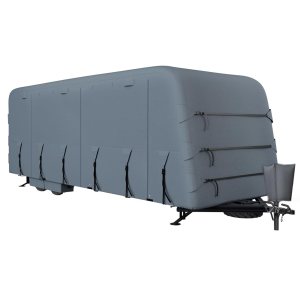 Cubierta de remolque de viaje de alta resistencia, extra gruesa, impermeable y anti-UV, panel superior de 6 capas, cubierta reforzada a prueba de Cubierta de remolque de viaje de alta resistencia, extra gruesa, impermeable y anti-UV, panel superior de 6 capas, cubierta reforzada a prueba de