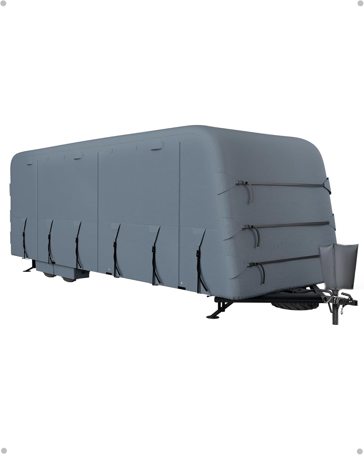 Cubierta de remolque de viaje de alta resistencia, extra gruesa, impermeable y anti-UV, panel superior de 6 capas, cubierta reforzada a prueba de