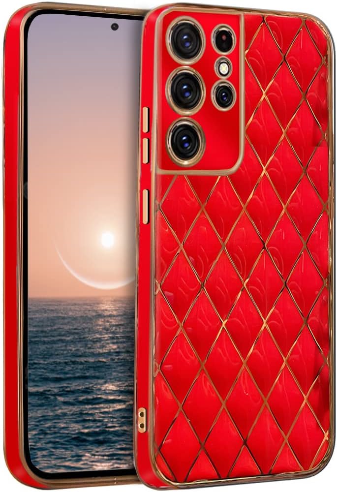 Luhuanx Funda para Samsung Galaxy S21 Ultra, Galaxy S21 Ultra Case 5G, Samsung S21 Ultra Case en 6.8 pulgadas con lente de cobertura completa, color