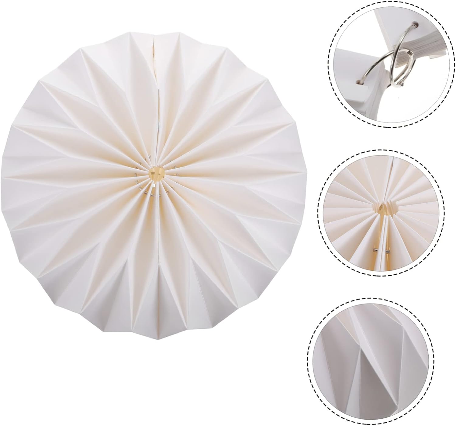 Pantalla de linterna de origami blanca, pantalla blanca para decoración del hogar, pantallas para lámparas de pie, pantalla de lámpara de ratán,
