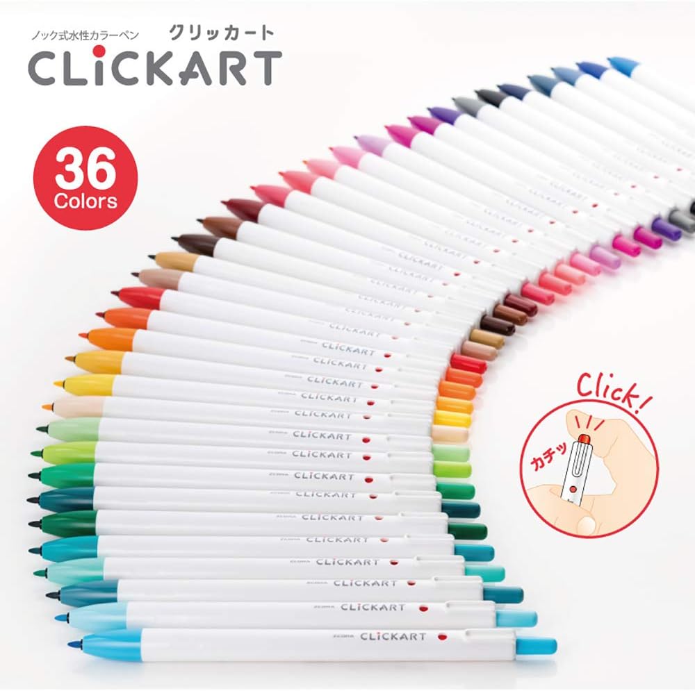 Zebra Clickart – Bolígrafo a base de agua Calm Dark 12 colores, Wyss22-12Cdk